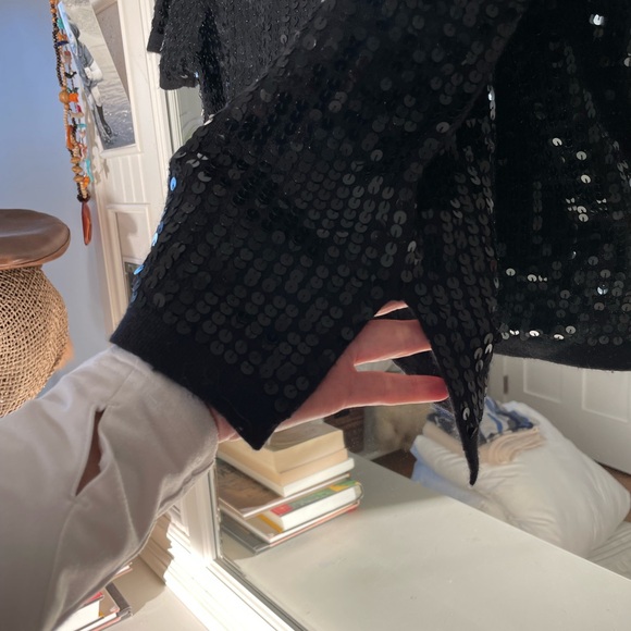 Carlisle Sequin Cashmere /Silk Polo Shirt - Picture 16 of 16